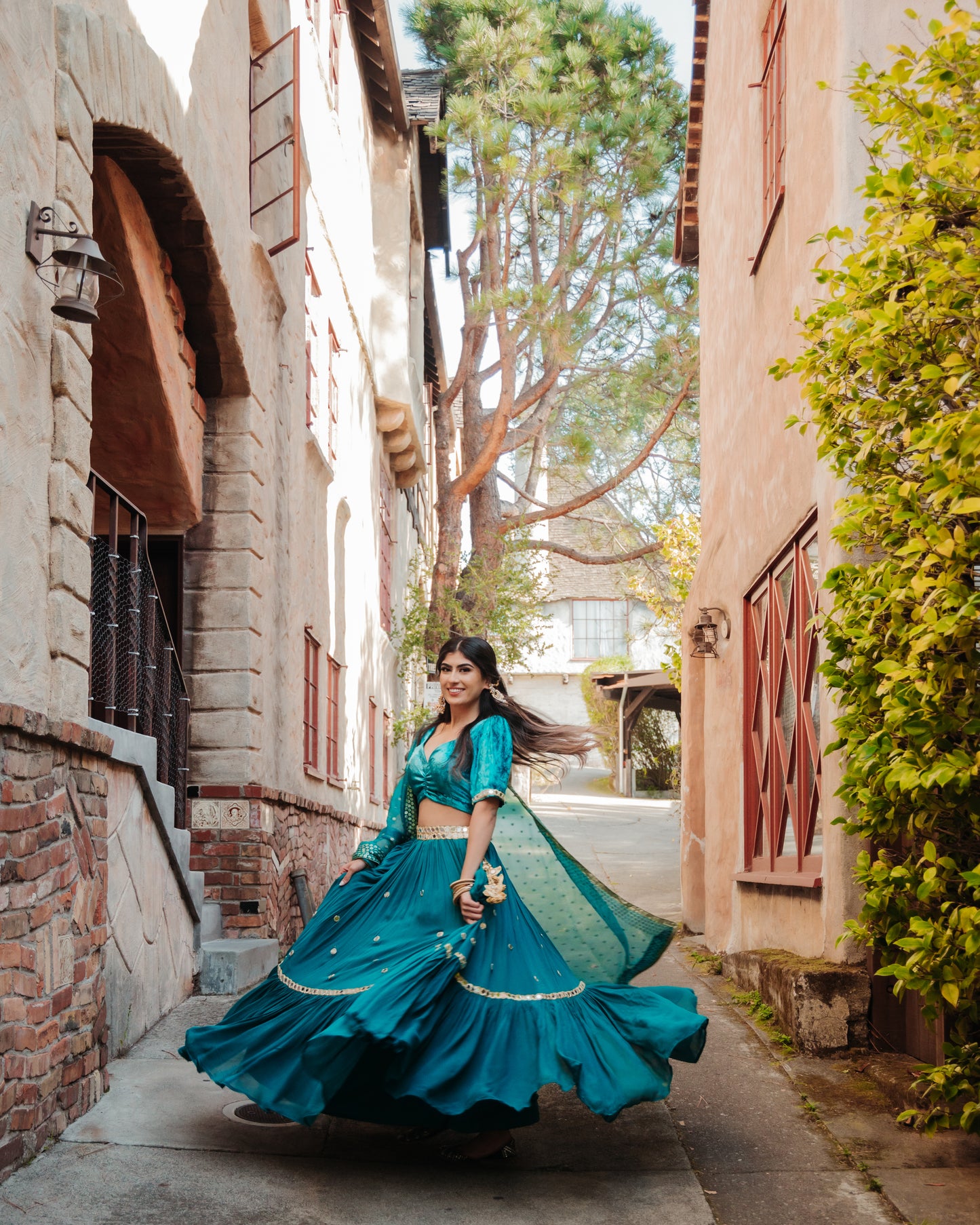 Our Emerald Green Mirrored Lehenga
