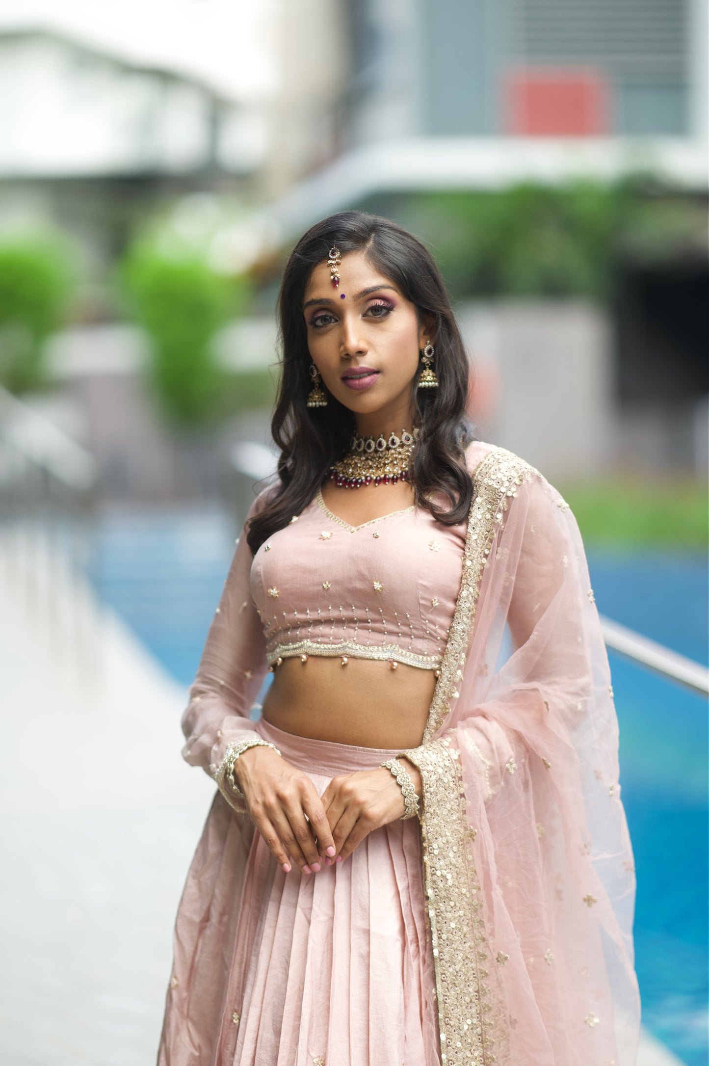 Our Light Mauve Lehenga