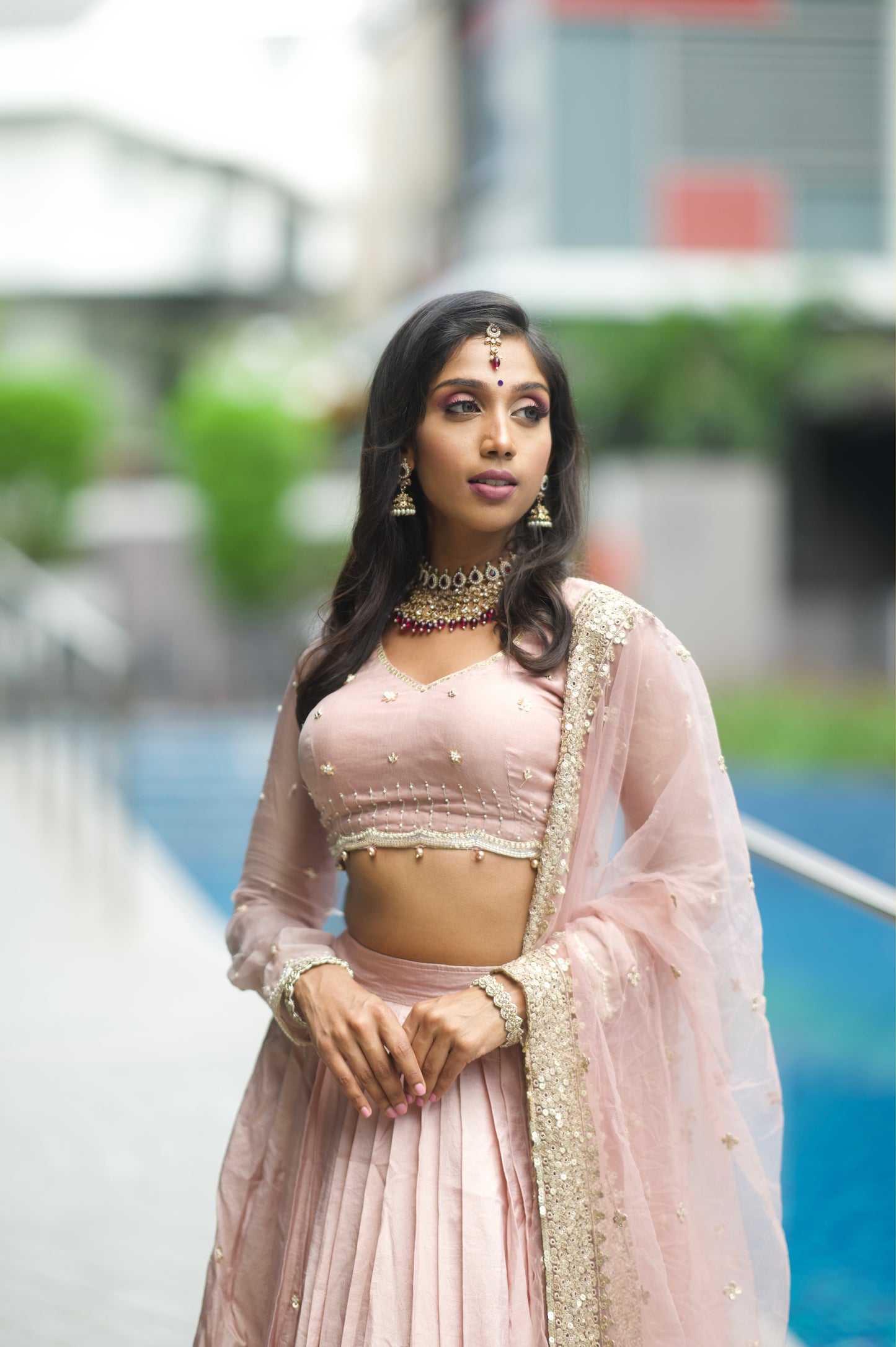 Our Light Mauve Lehenga