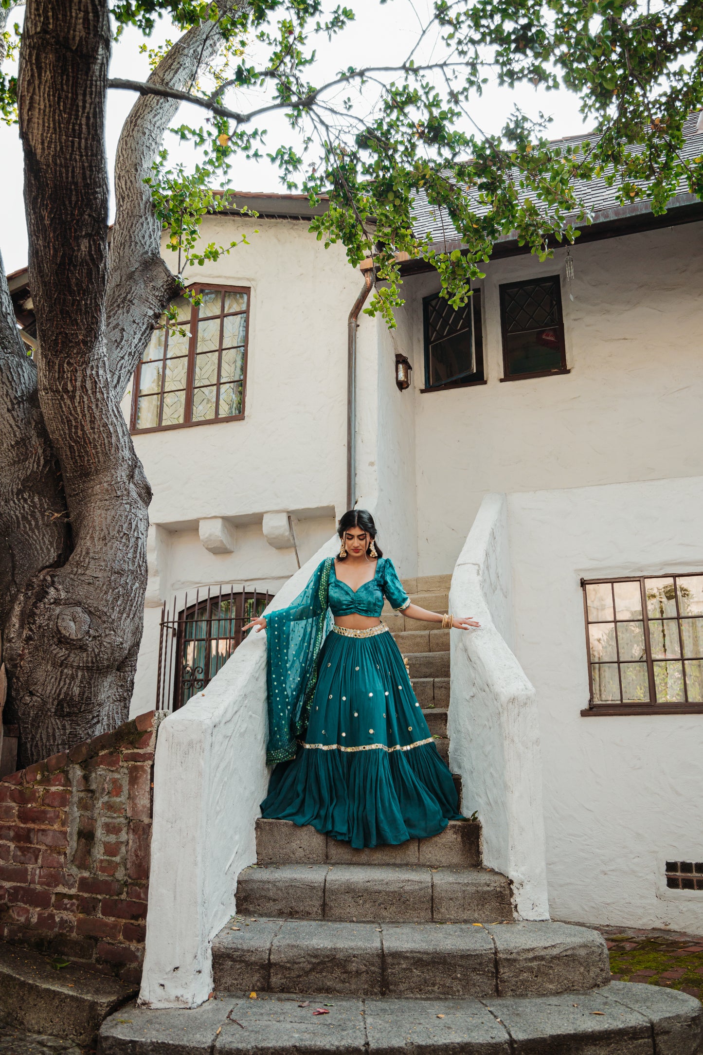 Our Emerald Green Mirrored Lehenga