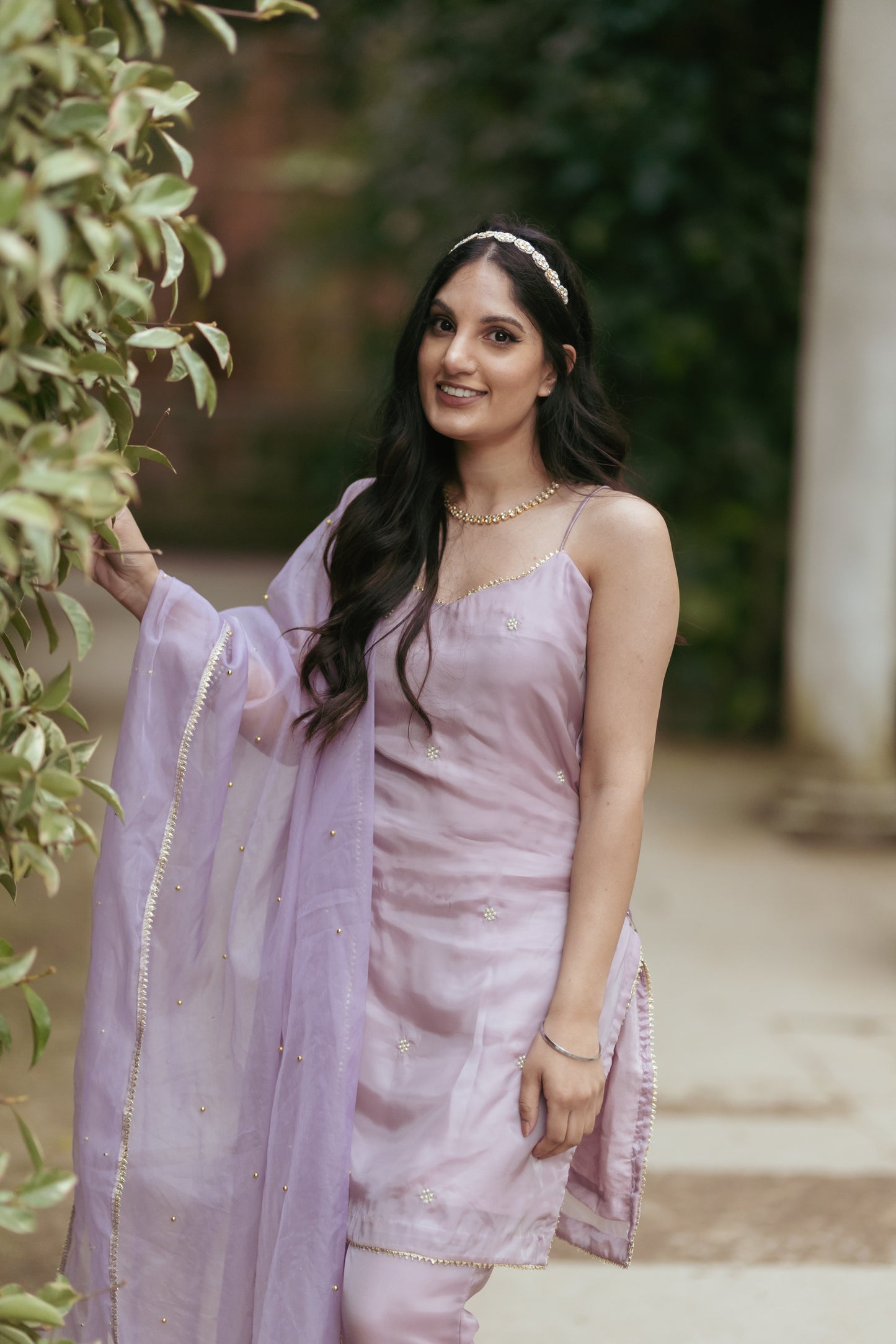 Our Petal Delights Indian Suit in Lilac