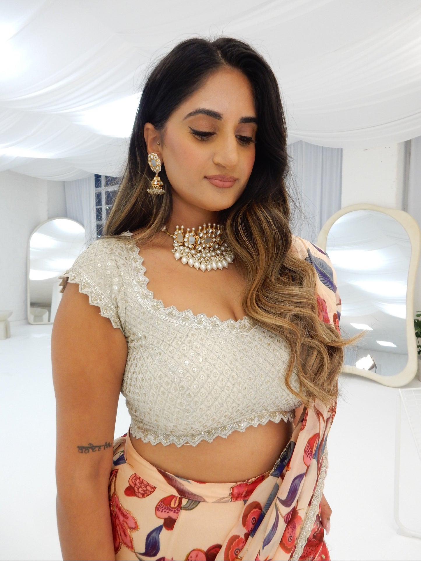 Our Floral Gharara Saree